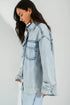 PINK WOMEN DENIM OVERSIZED SHIRT